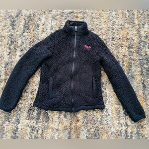 Girls Black FILA jacket Size xs/s 7/8